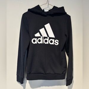 Adidas Black Hoodie with White Logo